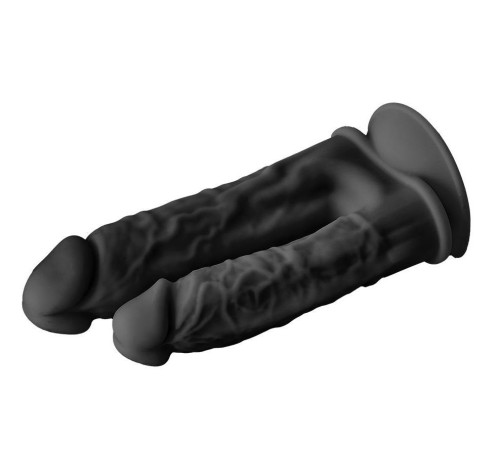 Черный анально-вагинальный фаллоимитатор Double Penetrator - 19,5 см. Черный анально-вагинальный фаллоимитатор Double Penetrator - 19,5 см.