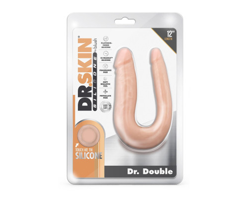 Заказать Телесный анально-вагинальный фаллоимитатор Dr. Double - 31,8 см.