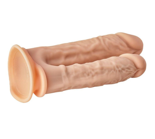 Телесный анально-вагинальный фаллоимитатор Double Penetrator - 19,5 см. Телесный анально-вагинальный фаллоимитатор Double Penetrator - 19,5 см.