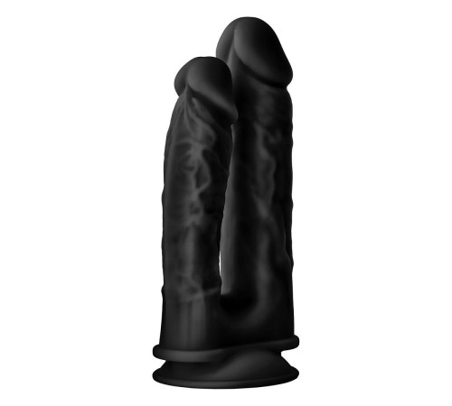 Черный анально-вагинальный фаллоимитатор Double Penetrator - 19,5 см. Черный анально-вагинальный фаллоимитатор Double Penetrator - 19,5 см.