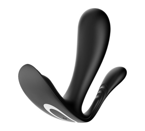 Черный анально-вагинальный вибромассажер Top Secret+