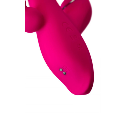 Ярко-розовый вибростимулятор 3-в-1 Tripling - 21 см.