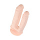 Телесный анально-вагинальный вибратор RealStick Silicone Jason M - 18 см.