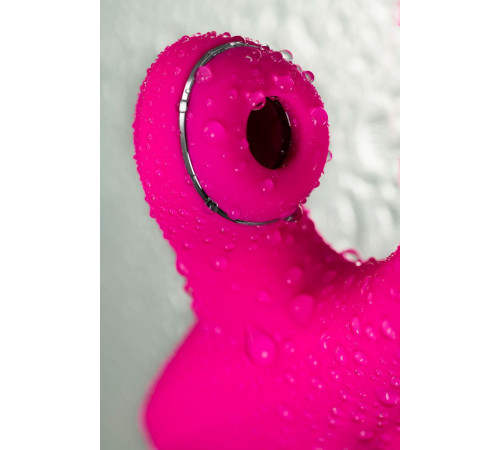 Ярко-розовый вибростимулятор 3-в-1 Tripling - 21 см.