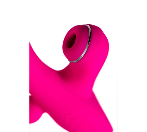 Ярко-розовый вибростимулятор 3-в-1 Tripling - 21 см.
