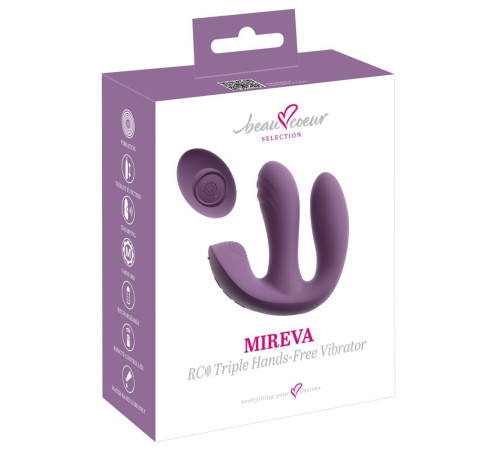 Фиолетовый тройной вибратор MIREVA RC Triple Hands-Free Vibrator