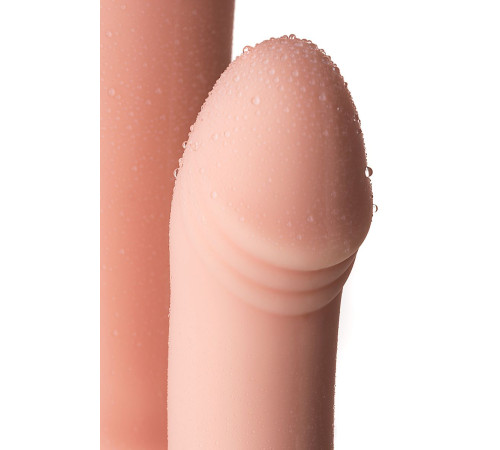 Двойной фаллоимитатор с присоской и съемной вибропулей - 19,5 см.