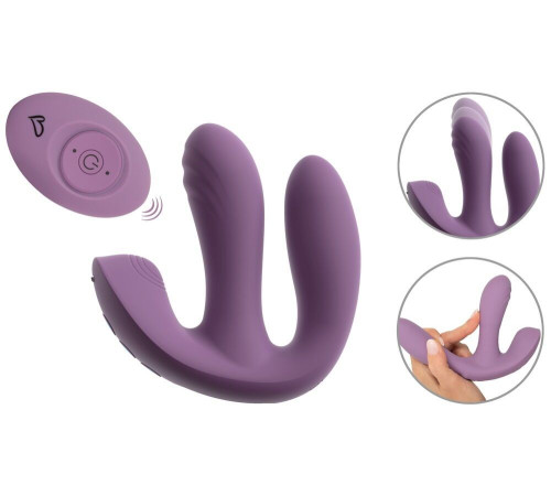 Фиолетовый тройной вибратор MIREVA RC Triple Hands-Free Vibrator