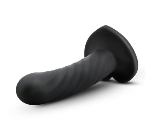 Черный анальный фаллоимитатор Twist Medium - 14 см.