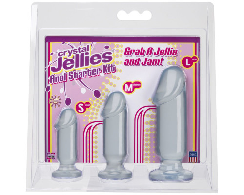 Заказать Набор прозрачных анальных фаллоимитаторов Crystal Jellies Anal Starter Kit