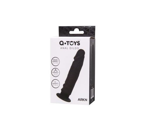 Черный анальный фаллоимитатор Arkn - 14 см.