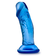 Синий анальный фаллоимитатор Sweet N Small 4 Inch Dildo with Suction Cup - 11,4 см.
