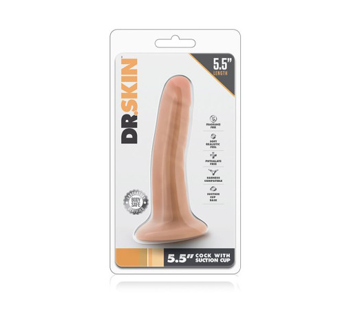 Телесный фаллоимитатор на присоске 5.5 Inch Cock With Suction Cup - 14 см.