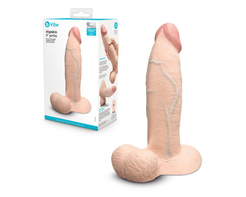 Заказать Телесный анальный фаллоимитатор Slipskin 9’’ Girthy - 23 см.