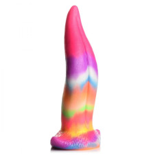 Фантазийный люминесцентный стимулятор-язык Unicorn Kiss Unicorn Tongue Glow-in-the-Dark Silicone Dildo - 21,3 см.