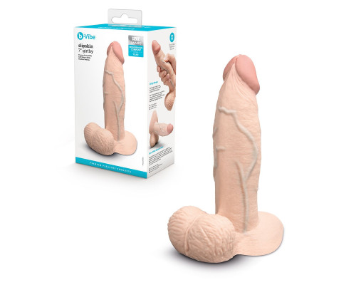 Заказать Телесный анальный фаллоимитатор Slipskin 7’’ Girthy - 17,8 см.