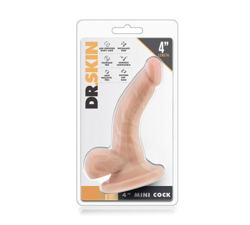 Телесный анальный фаллоимитатор 4 Inch Mini Cock - 12 см.