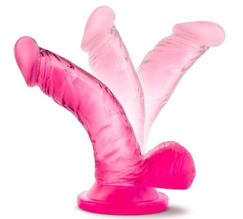 Розовый фаллоимитатор на присоске NATURALLY YOURS 4INCH MINI - 12 см.