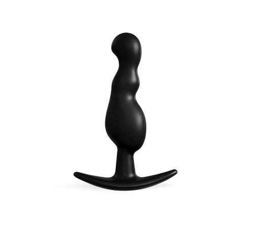 Черная анальная фигурная втулка - 11,5 см.