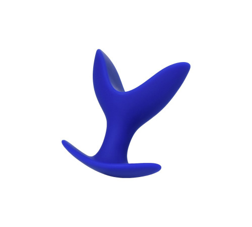 Синяя силиконовая расширяющая анальная втулка Bloom - 9 см.