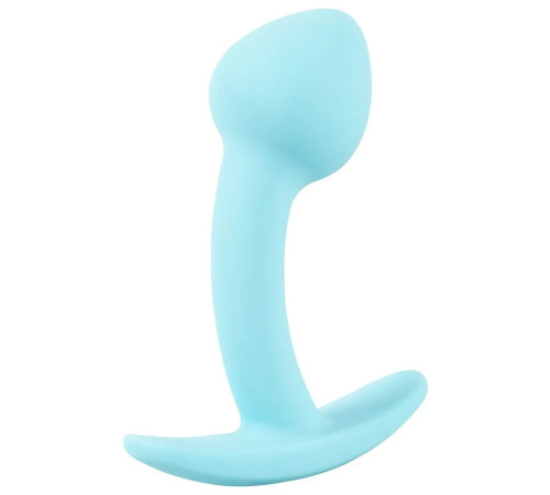 Голубая анальная втулка Mini Butt Plug - 7,1 см.