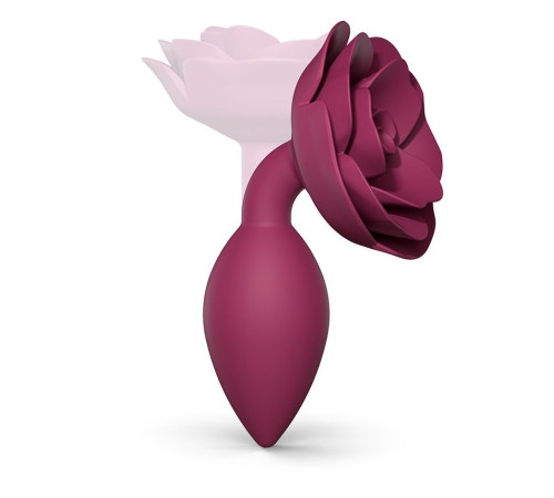 Сливовая анальная пробка с ограничителем-розой Open Rose Size M Butt Plug Сливовая анальная пробка с ограничителем-розой Open Rose Size M Butt Plug