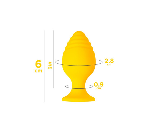 Желтая анальная втулка Riffle - 6 см.