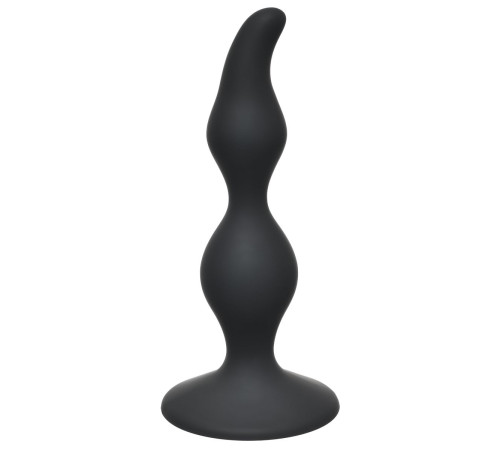 Чёрная анальная пробка Curved Anal Plug Black - 12,5 см.