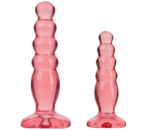 Набор из двух розовых анальных втулок Crystal Jellies Anal Trainer Kit
