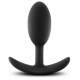 Заказать Черная анальная пробка Silicone Vibra Slim Plug Medium - 10,2 см.