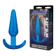 Заказать Голубая анальная пробка Slim Tapered Butt Plug - 10,8 см.