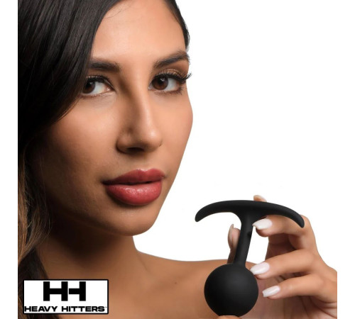 Черная анальная пробка с утяжелением Premium Silicone 3.3 Weighted Round Plug - 8,4 см. Черная анальная пробка с утяжелением Premium Silicone 3.3 Weighted Round Plug - 8,4 см.