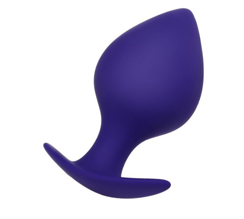 Фиолетовая силиконовая анальная пробка Glob - 10 см.