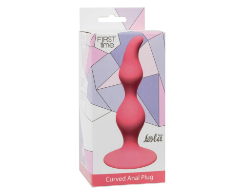 Заказать Розовая анальная пробка Curved Anal Plug Pink - 12,5 см.