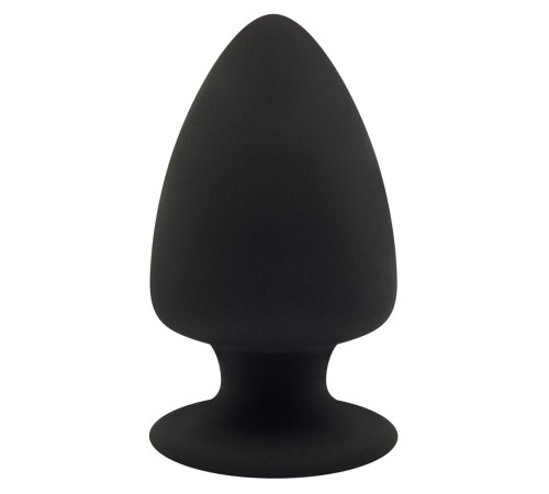 Черная анальная втулка Premium Silicone Plug S - 9 см.