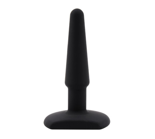 Черная анальная втулка Silicone Butt Plug 4  - 11 см.