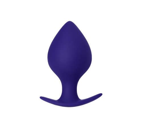 Фиолетовая силиконовая анальная пробка Glob - 10 см.