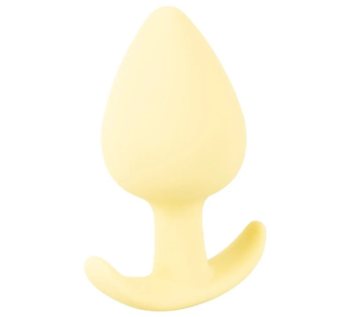 Жёлтая анальная втулка Mini Butt Plug - 6 см.
