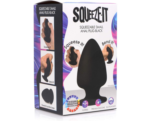 Заказать Черная мягкая анальная пробка Squeezable Small Anal Plug - 9 см. Заказать Черная мягкая анальная пробка Squeezable Small Anal Plug - 9 см.