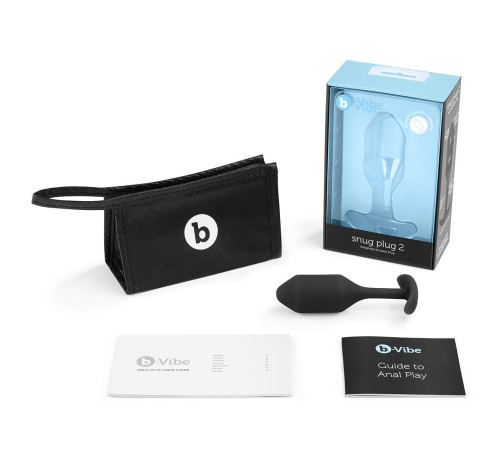 Чёрная пробка для ношения B-vibe Snug Plug 2 - 11,4 см. Чёрная пробка для ношения B-vibe Snug Plug 2 - 11,4 см.