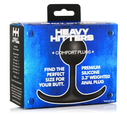 Черная анальная пробка с утяжелением Premium Silicone 3.3 Weighted Round Plug - 8,4 см. Черная анальная пробка с утяжелением Premium Silicone 3.3 Weighted Round Plug - 8,4 см.
