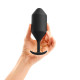 Заказать Чёрная пробка для ношения B-vibe Snug Plug 5 - 14 см.