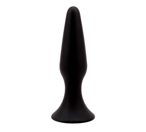 Черная анальная пробка L Silicone Plug - 12,8 см.