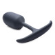 Заказать Черная анальная пробка с утяжелением Premium Silicone Weighted Anal Plug Medium - 14 см.