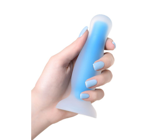 Голубая, светящаяся в темноте анальная втулка Namor Glow - 12,5 см.