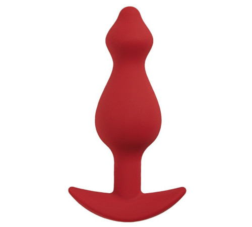 Бордовая анальная пробка Libra M - 11,3 см.