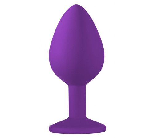 Средняя фиолетовая анальная пробка Emotions Cutie Medium с прозрачным кристаллом - 8,5 см. Средняя фиолетовая анальная пробка Emotions Cutie Medium с прозрачным кристаллом - 8,5 см.