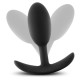 Заказать Черная анальная пробка Silicone Vibra Slim Plug Medium - 10,2 см.