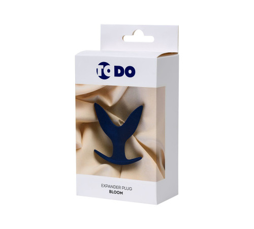 Синяя силиконовая расширяющая анальная втулка Bloom - 9,5 см.