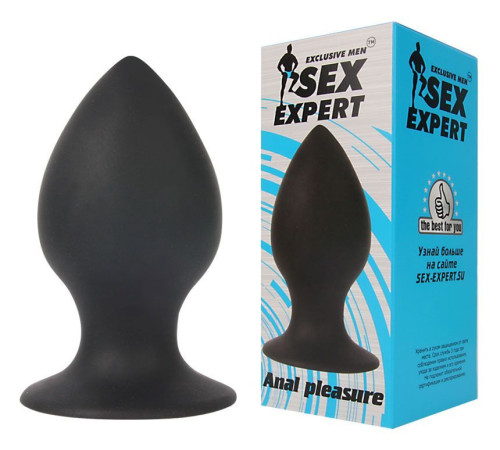 Чёрная анальная втулка Sex Expert - 8 см. Чёрная анальная втулка Sex Expert - 8 см.